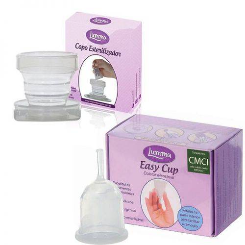 Kit Coletor Menstrual Lumma EasyCup CMCI ECopo Esterilizador