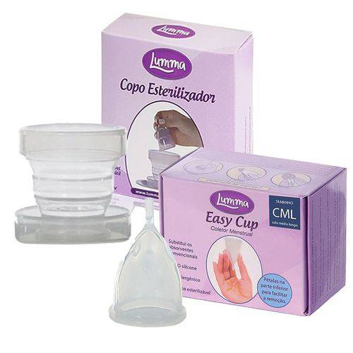 Kit Coletor Menstrual Lumma EasyCup CML e Copo Esterilizador