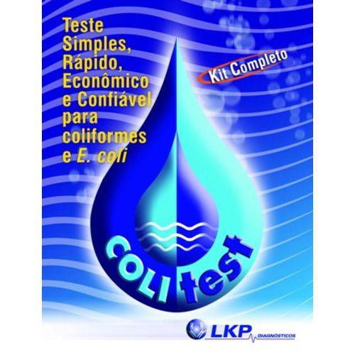 Kit Colitest® ( (embalagem com 10 Testes) - Detecção Simultânea de Coliformes Totais e E.coli em 100ml de Água. Teste Substrato Cromogênico e Fluorogênico