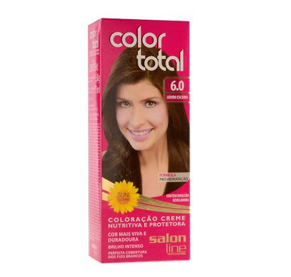 Kit Coloração Creme Color Total N° 6.0 Louro Escuro - Salon Line