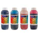 Kit Colorido 4 Cores / Tinta Pigmentada para Epson Série L Xp Tx Cx / L355 L365 L375 L555 L475 L805 / Refil 1kg Cada