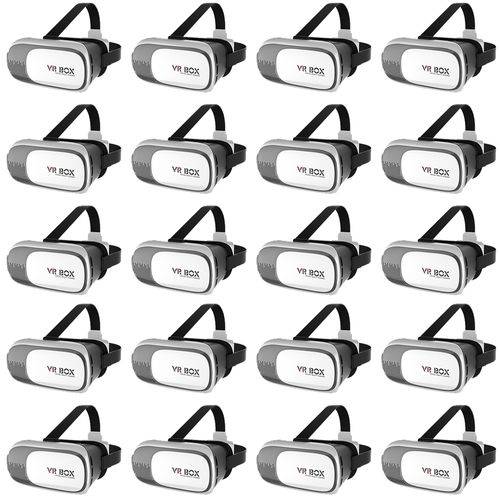 Kit com 20 Óculos de Realidade Virtual Vr Box 2.0