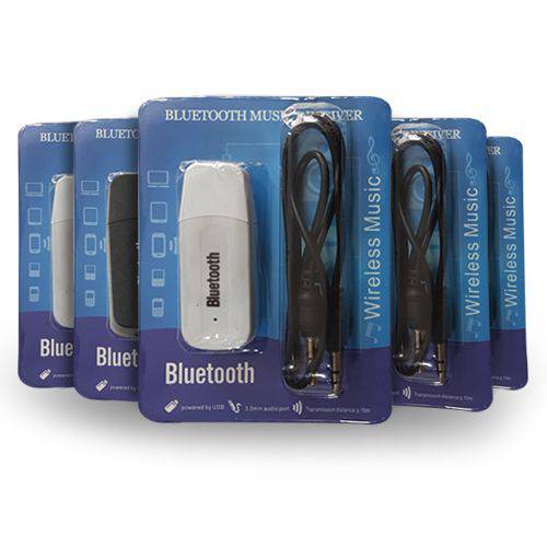 Kit com 20 Unidades Adaptador Bluetooth Wireless Usb Musica Carro Receptor P2 Bt163 Xtrad