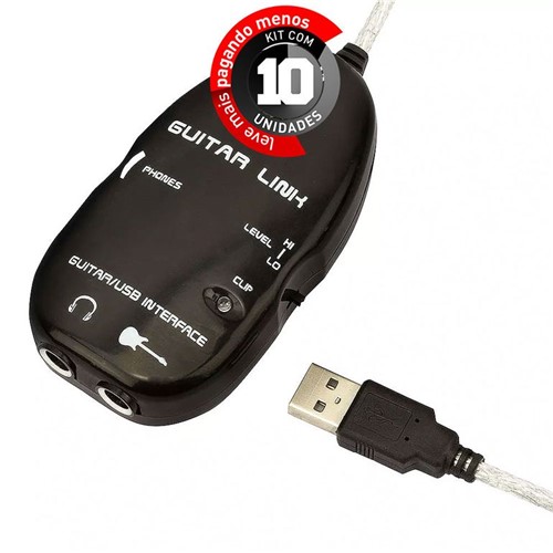 Kit com 10 Adaptadores USB Guitar Linnk Cable