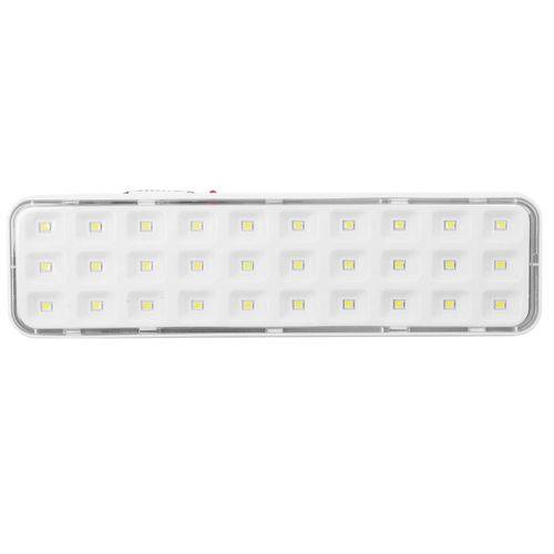 Kit com 100 Luminárias Emergência 30 LEDs SMD Premium