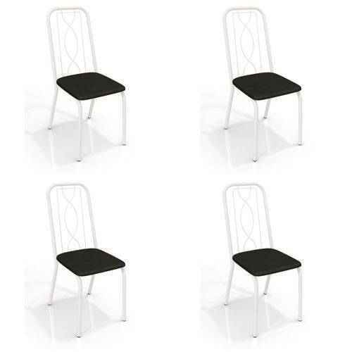 Kit com 4 Cadeiras Estofadas Viena Pintada 4C072 Kappesberg - Kappesberg