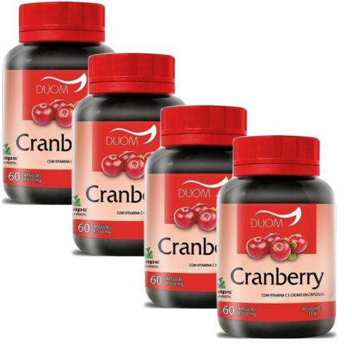 Kit com 4 Cranberry 60cps 550mg Duom