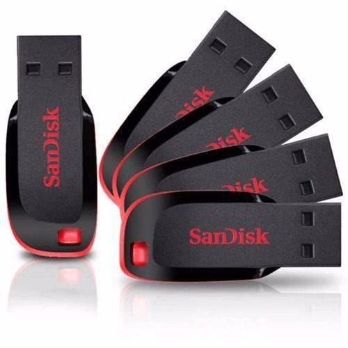 Kit com 5 Pen Drive 16GB Sandisk