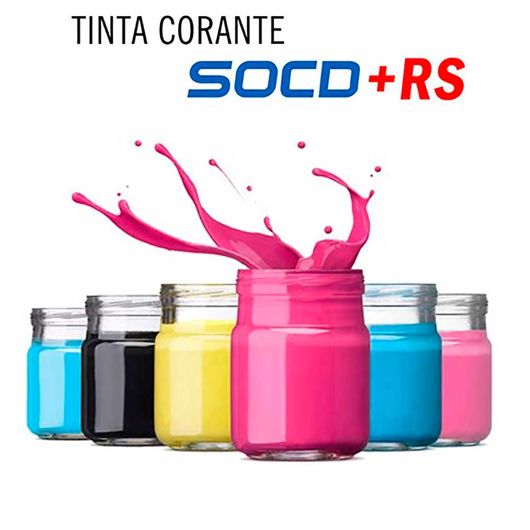Kit com 6 Frascos de Tinta Corante SOCD+RS (com Resistência Solar) 1000ml