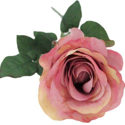 Kit com 6 Rosas Envelhecidas Rosa com Creme