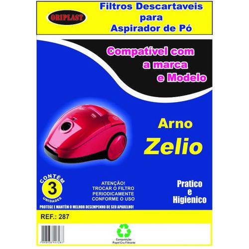 Kit com 6 Sacos Descartáveis Aspirador de Pó Arno Zelio