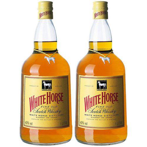 Kit com 6 Whisky White Horse 1l