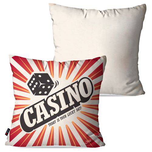 Kit com 2 Almofadas Decorativas Off White Casino