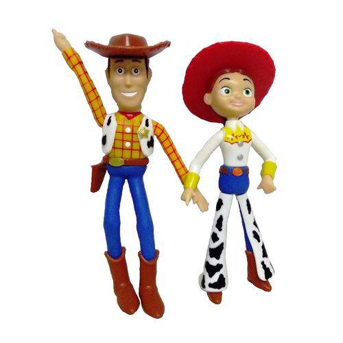 Kit com 2 Bonecos Toy Story Woody e Jessie