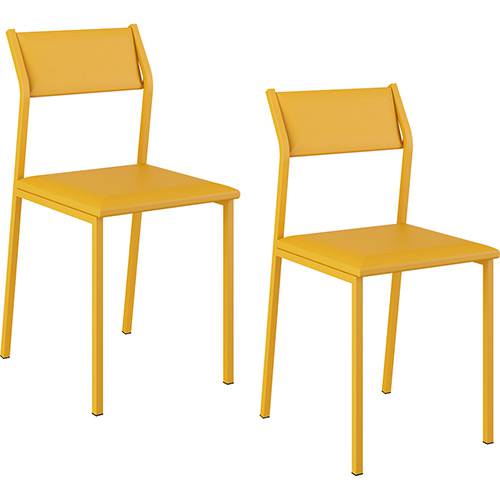 Kit com 2 Cadeiras Sofia Amarelo - Carraro