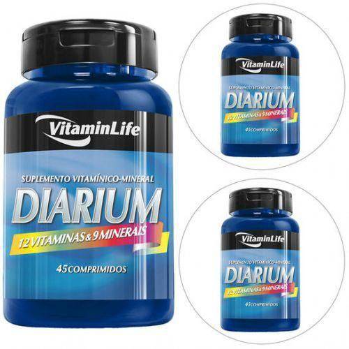 Kit com 3 Diarium - Multivitamínico 45 Comprimidos - Vitaminlife