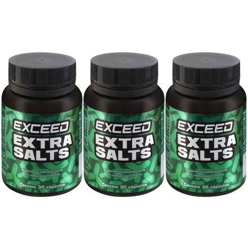 Kit com 3 Exceed Extra Salt C/30 Cápsulas