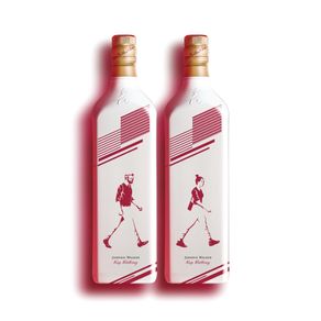 Kit com 2 Garrafas Personalizadas Whisky Jonnie Walker Red Label 1L