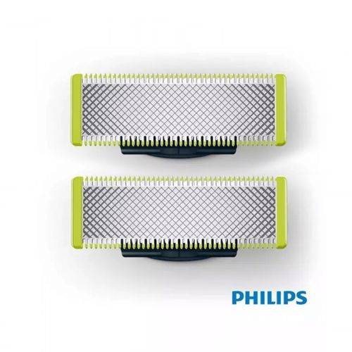 Kit com 2 Lâminas de Barbear Philips Oneblade para Barbeador Refil de Reposição