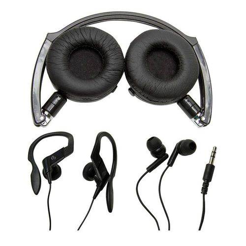 Kit com 3 Modelos de Fones de Ouvido: Headphone, Auricular e Earphone - Vivitar