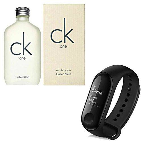 Kit com Perfume Calvin Klein CK One 100ml e Relógio Inteligente Mi Band 3 Xiaomi