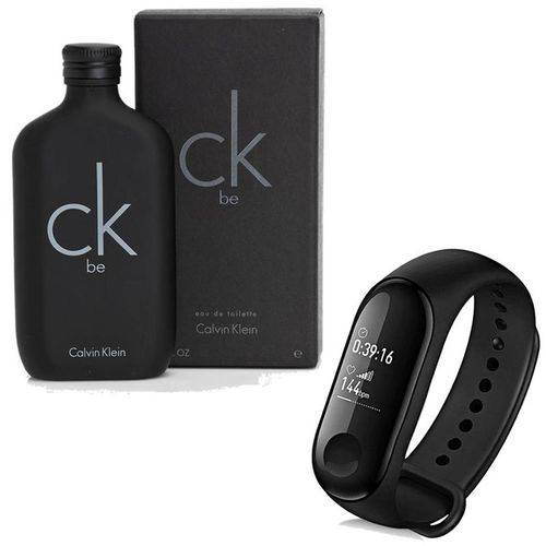 Kit com Perfume CK Be 100ml Calvin Klein e Pulseira Inteligente Mi Band 3 Xiaomi