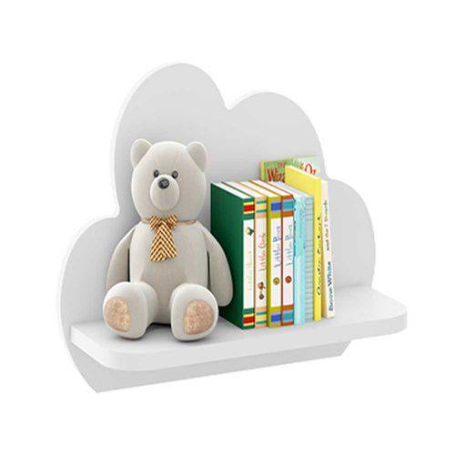 Kit com 2 Prateleiras Infantil 2706 Nuvem/nuvens Decorativas Branco Premium