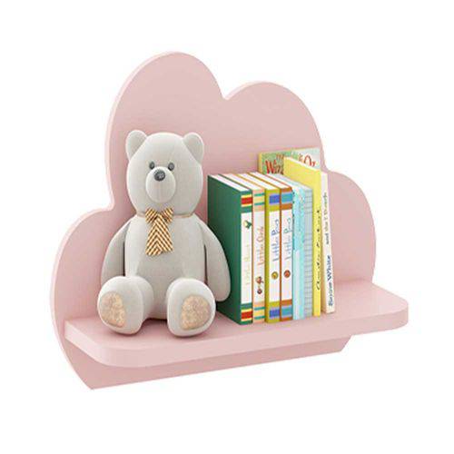 Kit com 2 Prateleiras Infantil 2706 Nuvem/nuvens Decorativas Rosa Premium