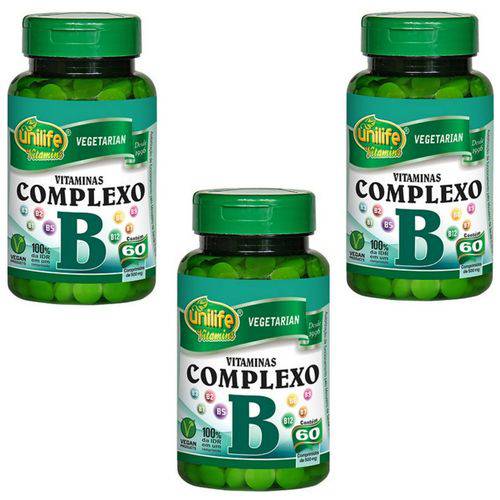 Kit com 3 Vitamias do Complexo B (b1,b2,b3,b5,b6,b7,b9,b12)