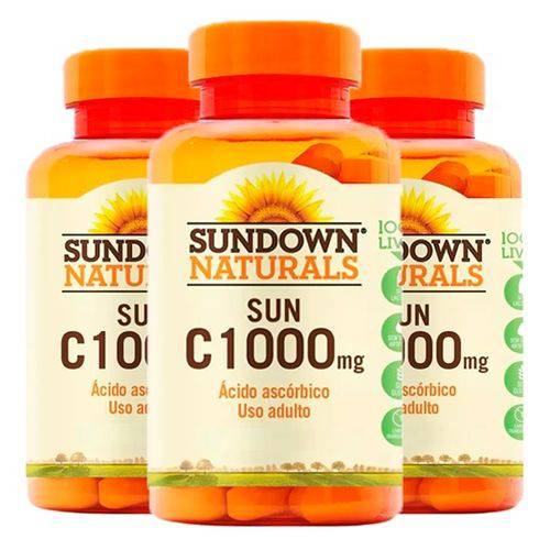 Kit com 3 Vitamina C 500mg - Sundown Vitaminas - 100 Comprimidos