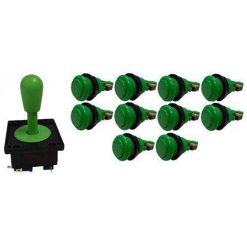 Kit Comando Aegir 10 Botões de Nylon - Verde