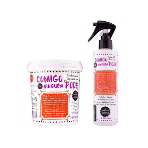 Kit Comigo Ninguém Pode (spray 230ml + Cond Limpante 5 em 1 - 400g) Lola Cosmeticos