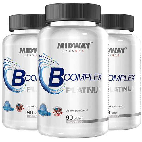 Kit 3 Complexo B Midway 90 Tablets