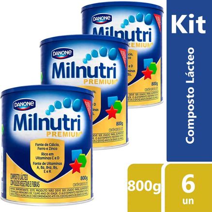 Kit Composto Lácteo Milnutri 800g 6 Unidades