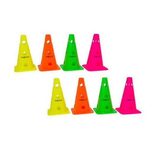 Kit Cones de Agilidade Colorido com Furos - Proaction - 23cm - 8 Unid