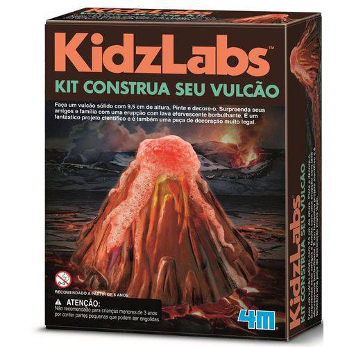Kit Construa Seu Vulcão - 4m - Brinquedo Educativo