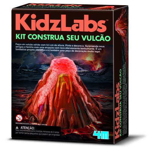 Kit Construa Seu Vulcão - 4m - Brinquedo Educativo