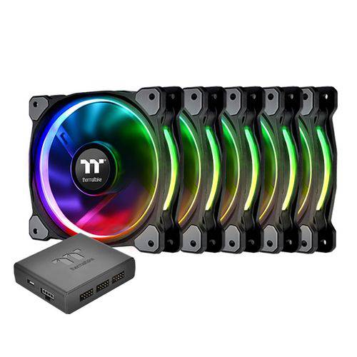 Kit 3 Cooler Fan Thermaltake CL-F053-PL12SW-A Riing 120mm Led Rgb