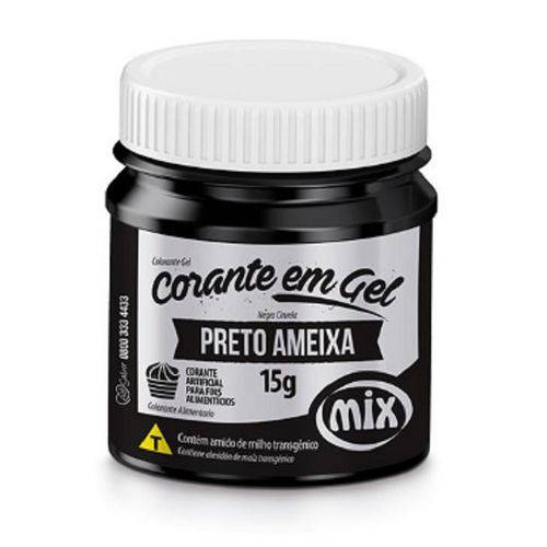 Kit Corante Gel Alimentício Mix 15g Preto Ameixa 15 Unidades