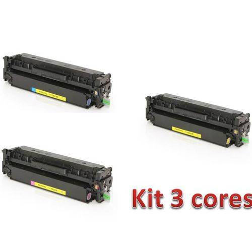 Kit 3 Cores Toners Similares HP 312A CF381A CF382A CF383A Compativel Pro M476 M476nw M476dw