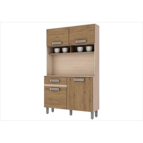 Kit Cozinha Compacta 04 Portas B109 Fendi/rústico - Briz