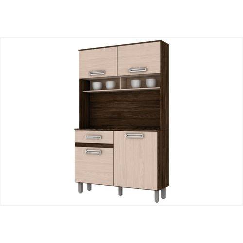 Kit Cozinha Compacta 04 Portas B109 Moka/fendi - Briz