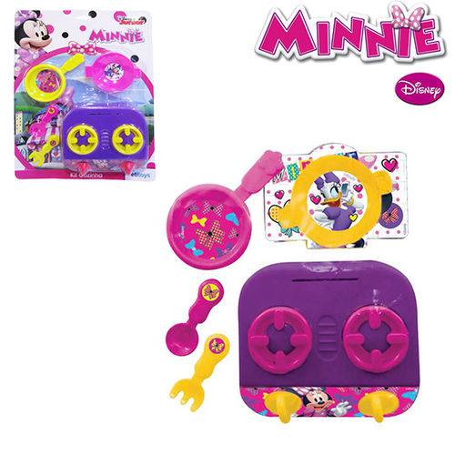 Kit Cozinha Infantil com 5 Pecas Minnie na Cartela