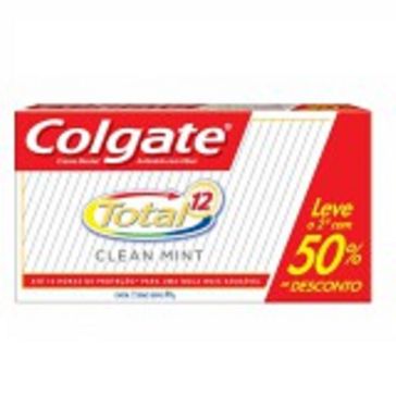Creme Dental Colgate Total 12 Clean Mint 90g Promo 2 Un C 25% de Desconto