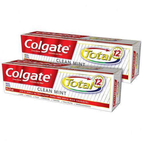 Kit Creme Dental Colgate Total 12 Clean Mint 90g 2 Unidades