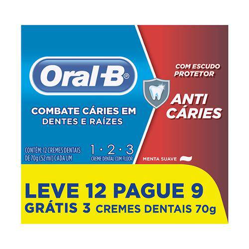 Kit Creme Dental Oral-B 1-2-3