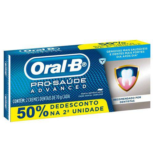 Kit Creme Dental Oral-B Pro-Saúde Advanced 70g 2 Unidades
