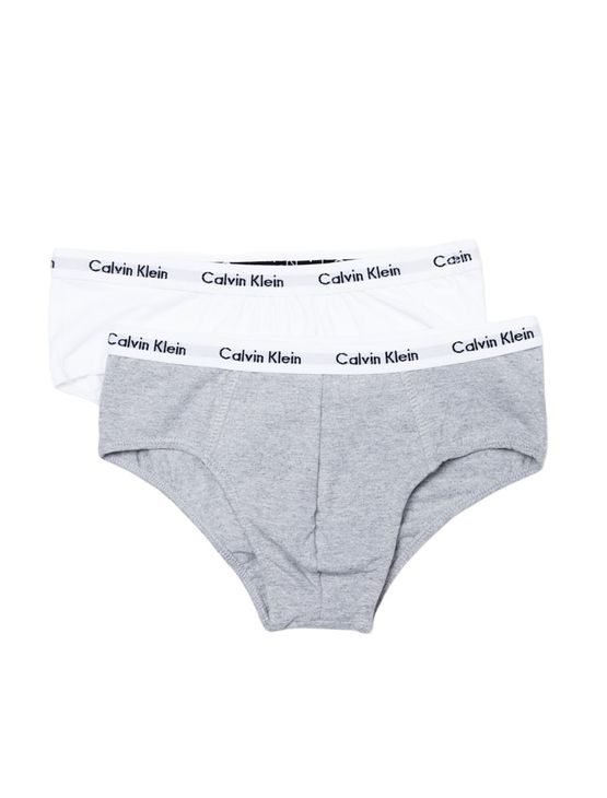 Kit 2 Cuecas Brief Infantil Calvin Klein Underwear Mescla + Branco - 43318