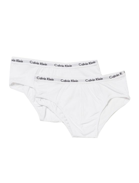 Kit 2 Cuecas Brief Infantil Calvin Klein Underwear White - 43255