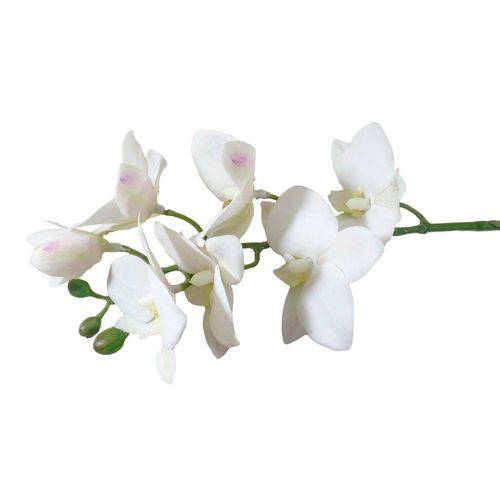 Kit de 6 Orquídea Brancas em Silicone Permanente 70 Cm